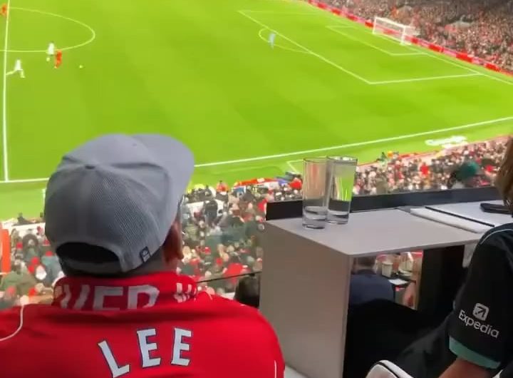 This bar used a giant screen to create the experience of watching a football match from the stadium