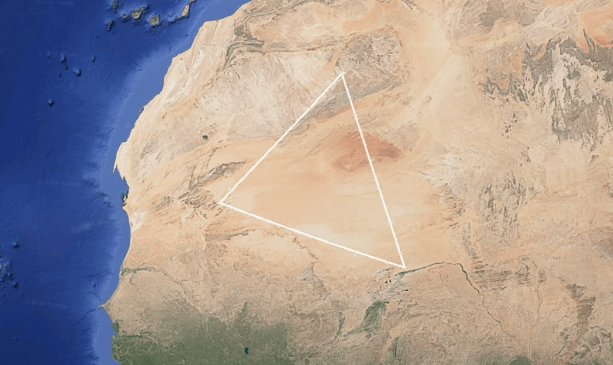 This big triangle in West Africa is completely devoid of humans. No towns or settlements.