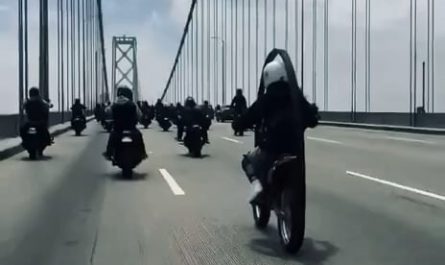 This motorcycle roll cage keeps the rider off the ground during a rollover.