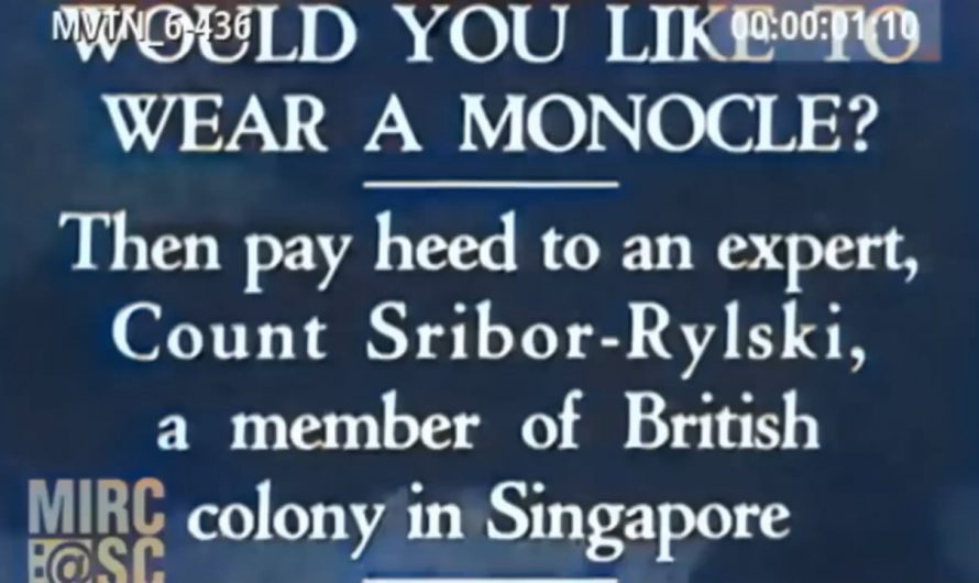 This short film from 1930 explaining how to wear a monocle