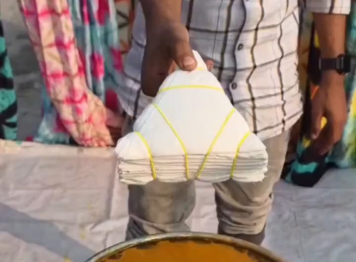 Transforming white fabric into a colorful work of art
