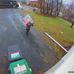 UPS delivery man goes the extra level to hide the package