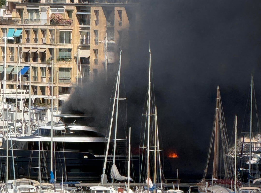 Visiting Marseille and saw 2 yachts on fire this morning.