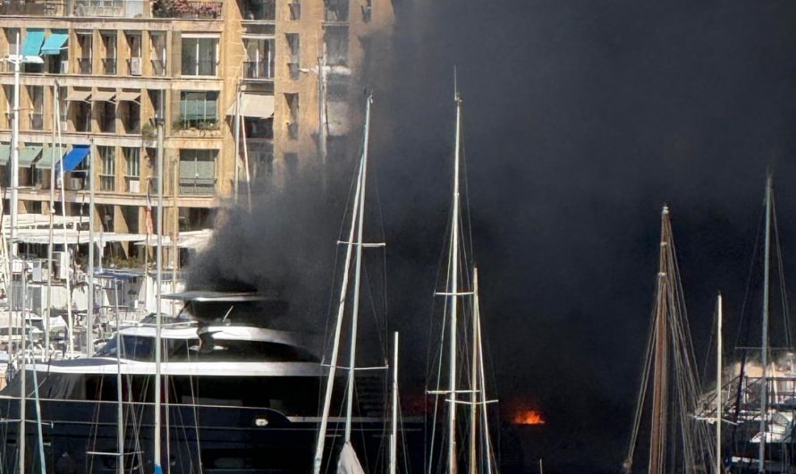 Visiting Marseille and saw 2 yachts on fire this morning.