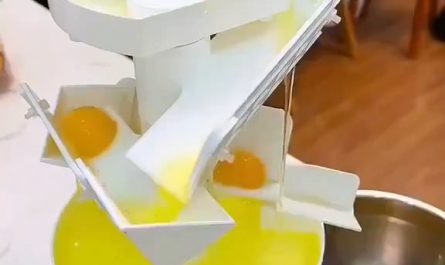 Watching egg yolks and whites part ways so perfectly.