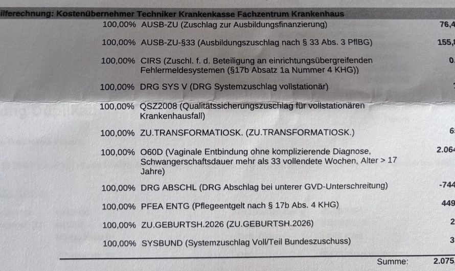 What giving birth costs in Germany