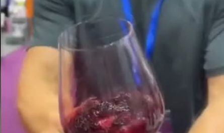 When a sommelier rotates the wine, centripetal force helps prevent it from spilling.