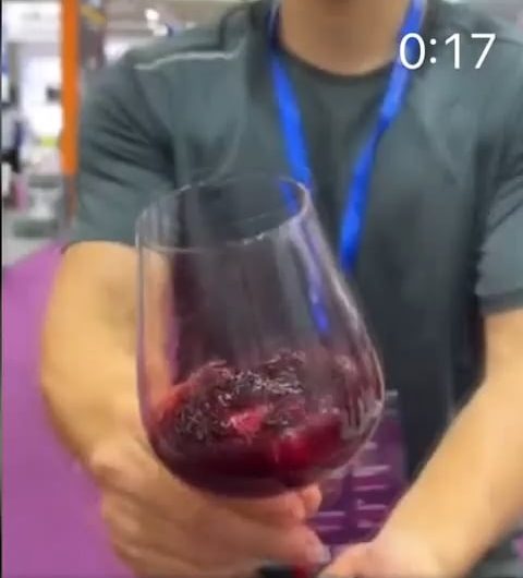 When a sommelier rotates the wine, centripetal force helps prevent it from spilling.