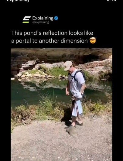 When sunlight reflects off rippling water, it can project moving patterns into nearby rocks that look like glowing portals.