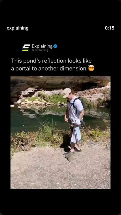 When sunlight reflects off rippling water, it can project moving patterns into nearby rocks that look like glowing portals.