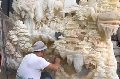 White jade carving in China