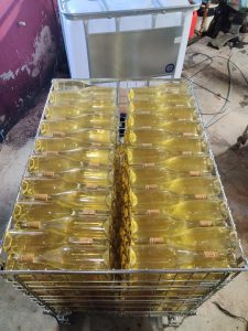 Wine bottles stacking