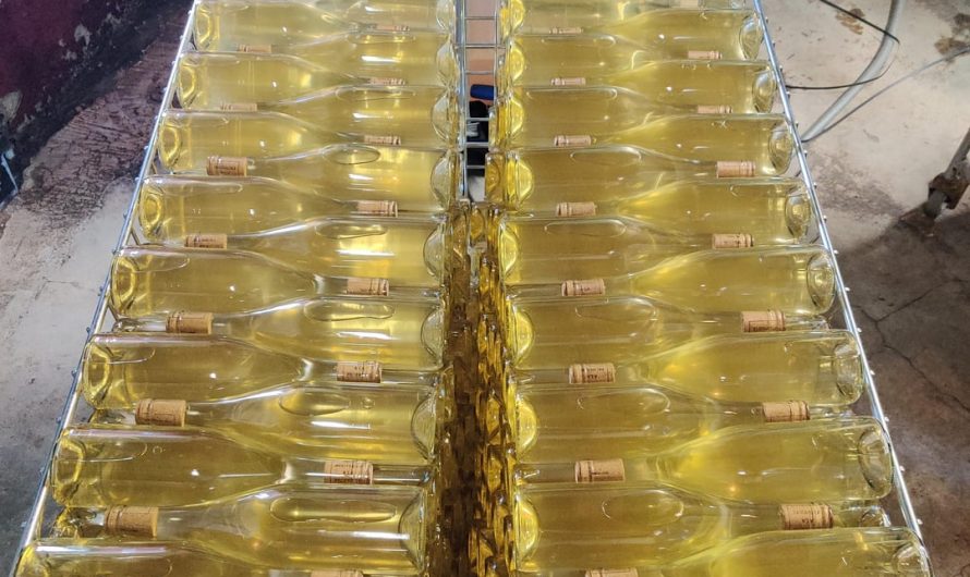 Wine bottles stacking