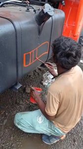 Writing on the fuel tank