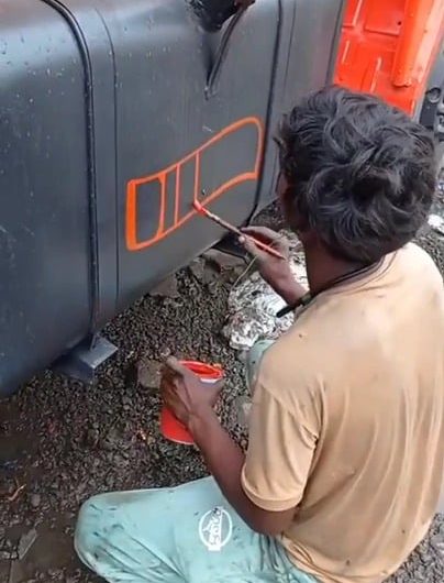 Writing on the fuel tank