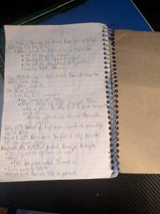 Year History Notes finished at the end of the book