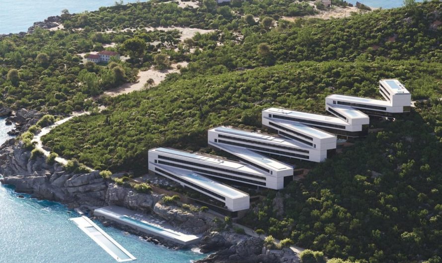 Zig Zag hotel near Himare, Albania designed by JA Joubert Architecture