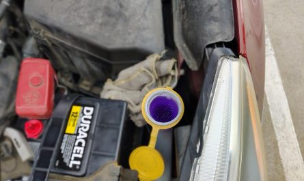 one gallon of washer fluid fit perfectly.