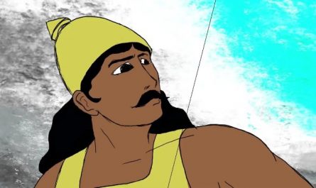 Animation of the moment krishan showed his true form to arjun according to hindu literature. This is when he gave the famous famous Oppenheimer quote "Now am become Death, the destroyer of worlds"