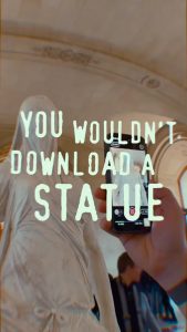 British artist does, in fact, download a statue