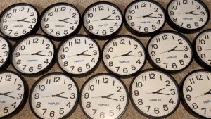 Clocks ticking in sync