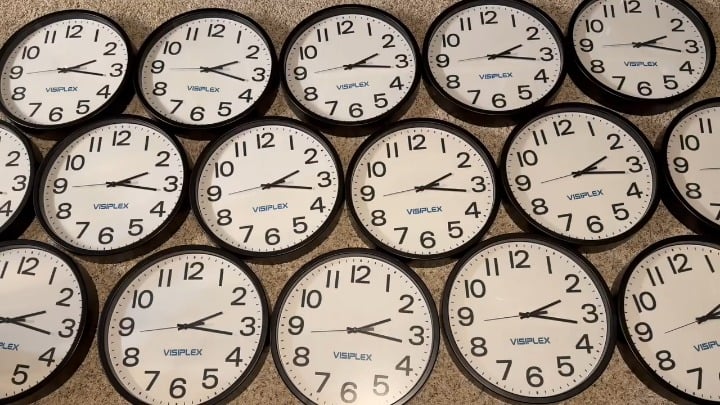 Clocks ticking in sync