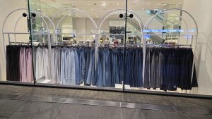 Colour gradient of jeans