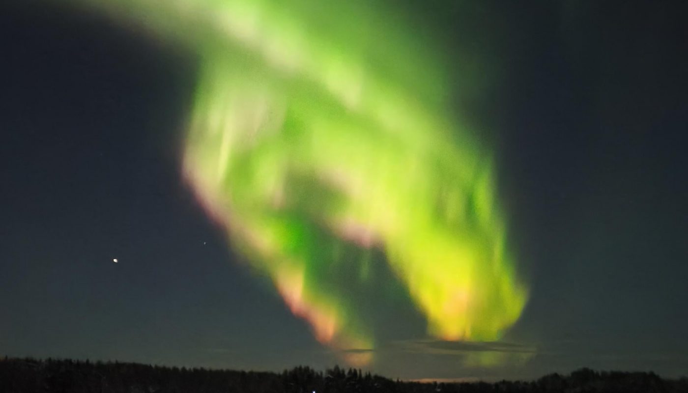 Picture of Aurora Borealis that I took in Lapland