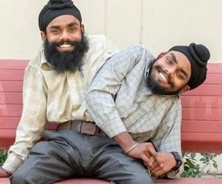 Sohna and Mohna Singh are conjoined twins from Punjab, India. Born in 2003 with two hearts and two pairs of arms but shared legs, liver, and gallbladder. They work as electricians for the Punjab State Power Corporation Limited.