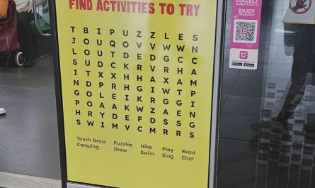ad in singapore telling people to touch grass